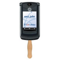 Cell Phone Digital Sandwiched Fan w/ Wood Stick
